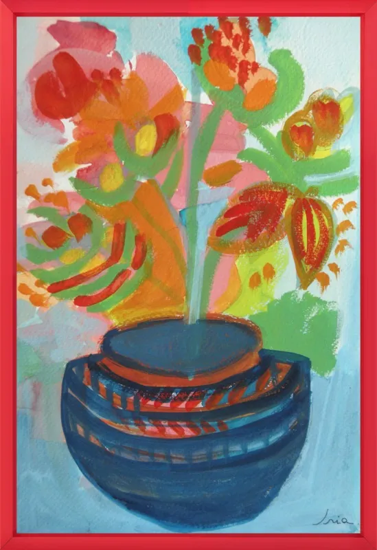 Red Flowers by Iria Fernandez Alvarez for Artfully Walls