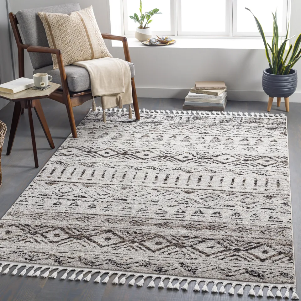 Blackburn Beige Indoor 2'7" x 7'3" Machine Woven Rug