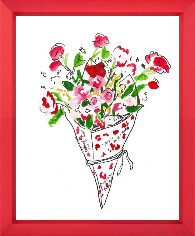 Bodega Flowers in Pink and Red by Larsen McDowell for Artfully Walls