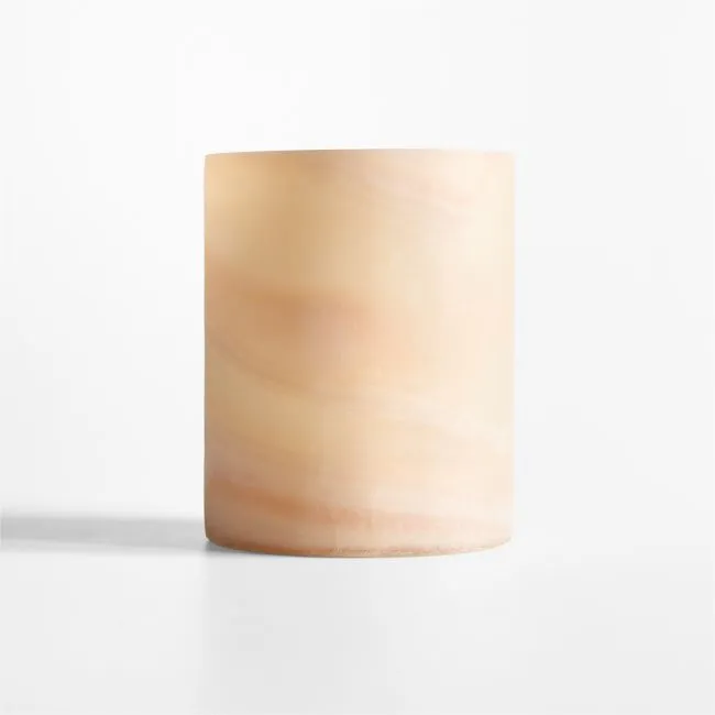 Small Marbled Glass Hurricane Candle Holder 5.5"