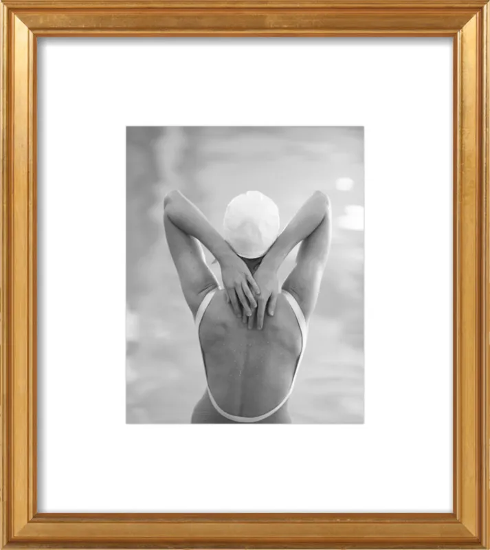 The Swimmer with a white  cap by Lucy Snowe for Artfully Walls