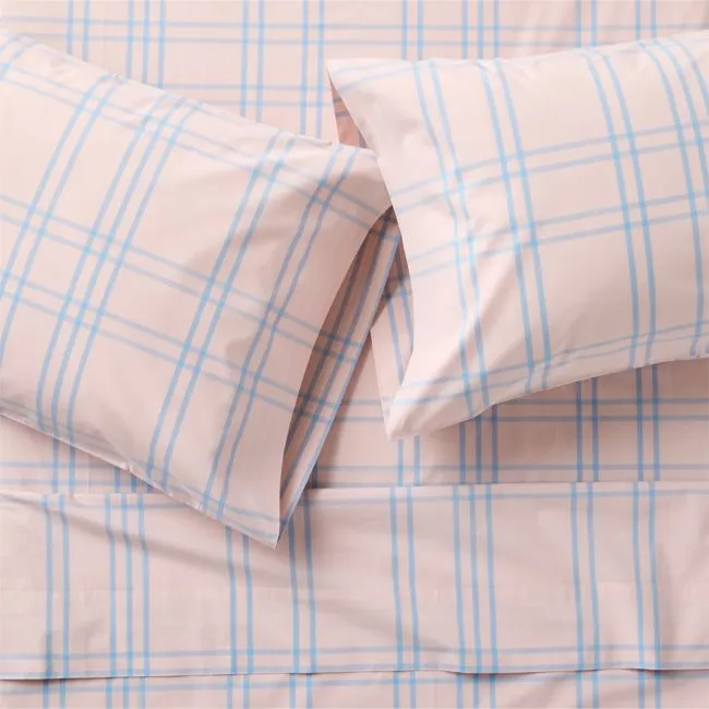 Stax Lilac Rose Organic Yarn Dyed Kids Queen Sheet Set