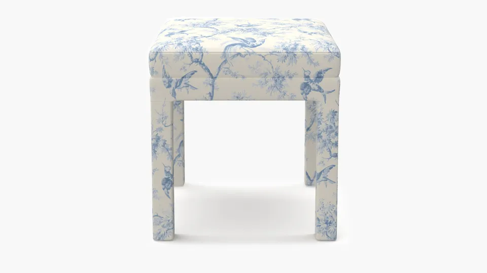 Parsons Ottoman, Blue Swallows
