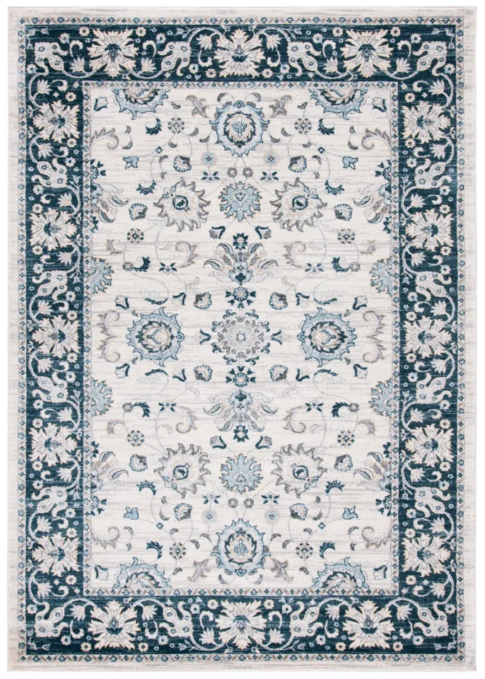 Arlo Home Power Loomed Area Rug, ISA940A, Cream/Navy, 9' X 12'