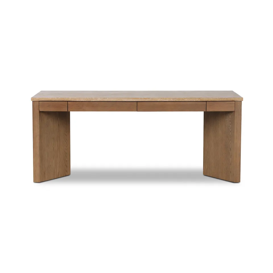 Lawson Desk - Amber Oak Thin Veneer