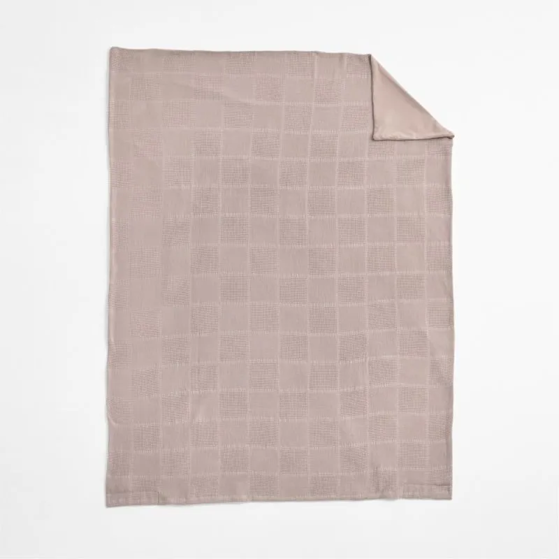 Scoop Rosy Lilac Checkered 100% Organic Cotton Kids Twin Duvet Cover