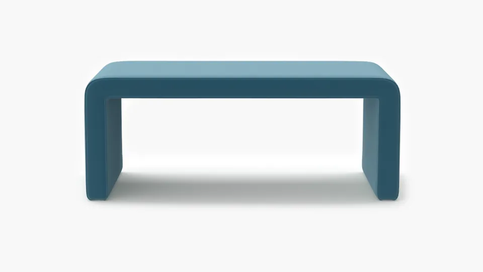 Waterfall Bench, French Performance Plush Velvet