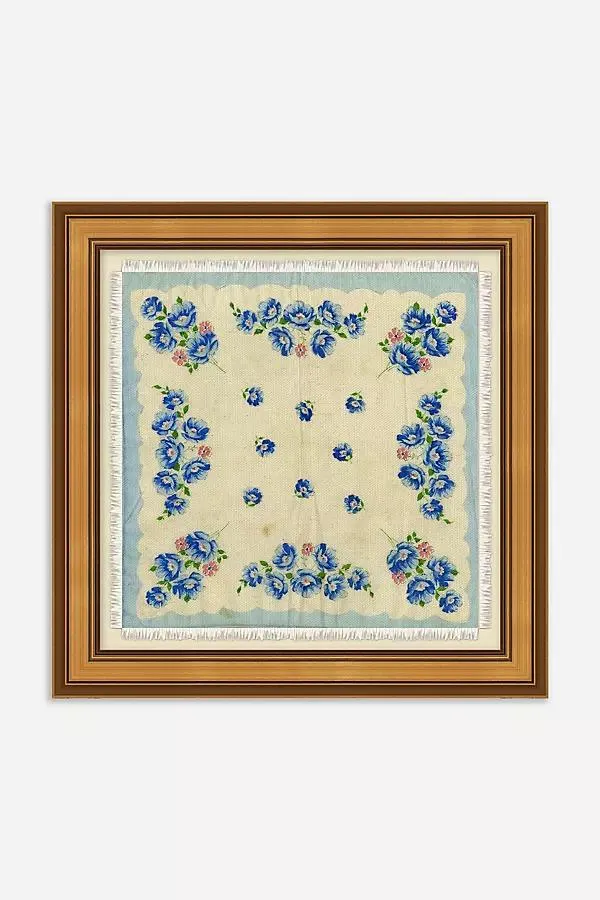 Patterned Scarf Blue Wall Art