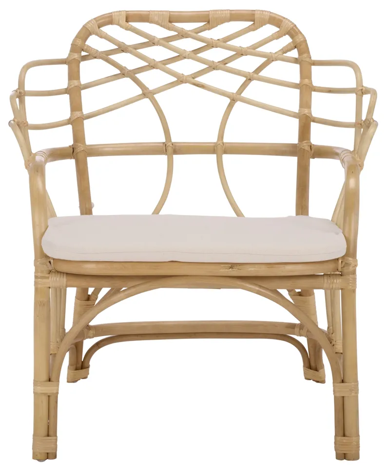 Junie Rattan Dining Chair - Natural / Cream