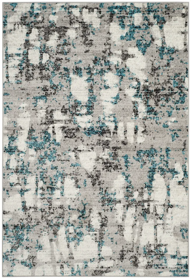 Arlo Home Woven Area Rug, SKY193B, Grey/Blue,  5' 1" X 7' 6"