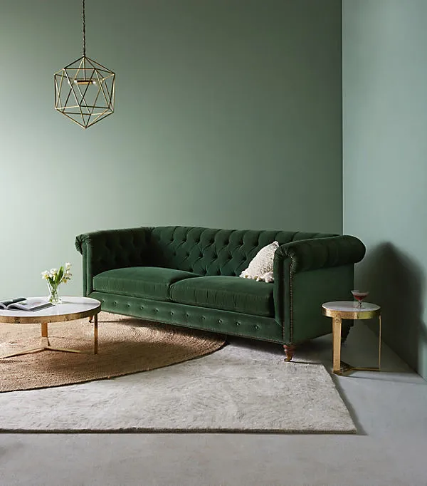 Lyre Chesterfield Two-Cushion Sofa