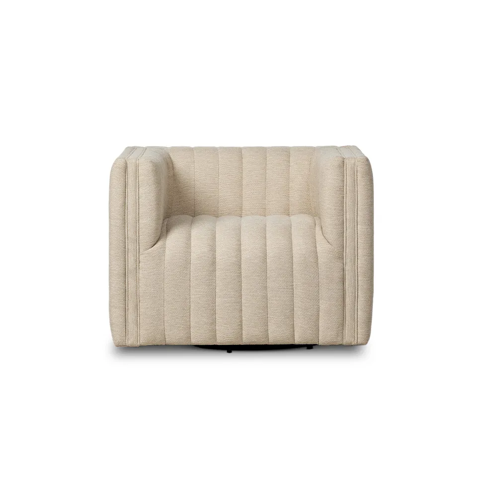 Augustine Outdoor Swivel Chair - Casa Cream