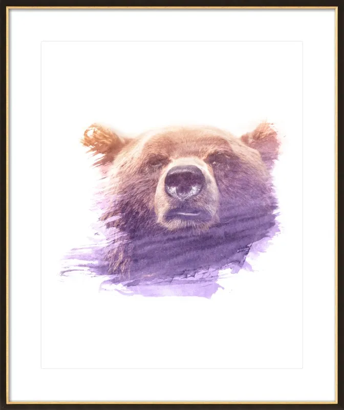 BEAR SUPERIMPOSED WATERCOLOR by Emiliano Deificus for Artfully Walls