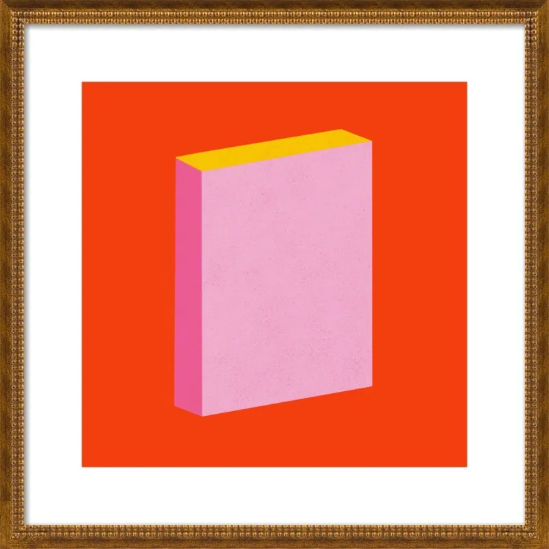 Color Books 3, Scarlet, Pink & Gold by Jessica Poundstone for Artfully Walls