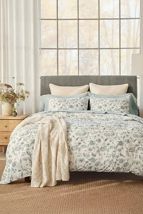 Viola Organic Print Duvet Cover