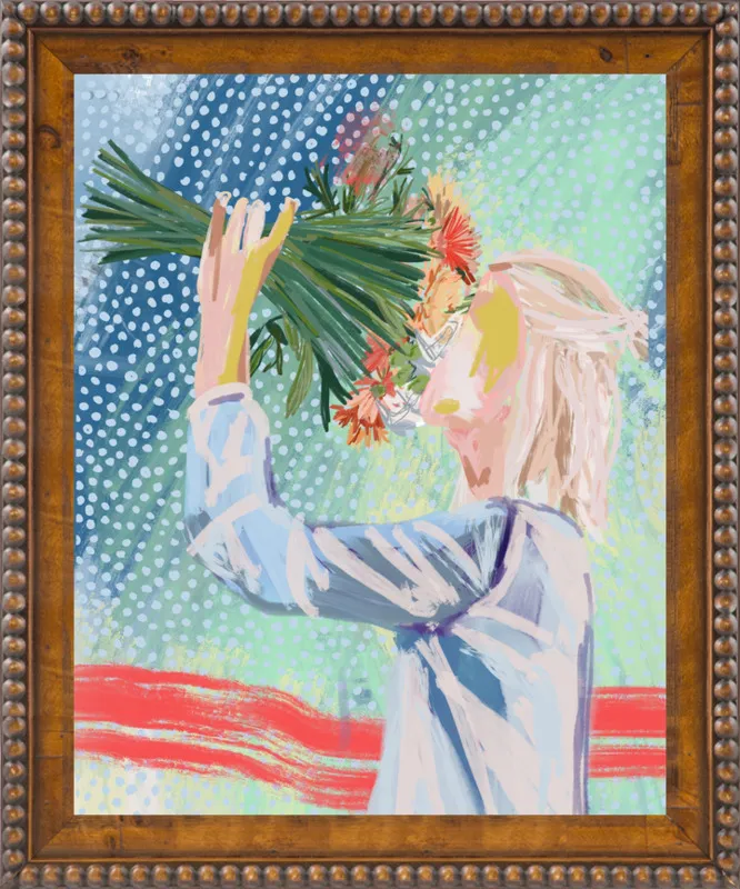 I like to stop and smell the roses  by Jamie Corley for Artfully Walls