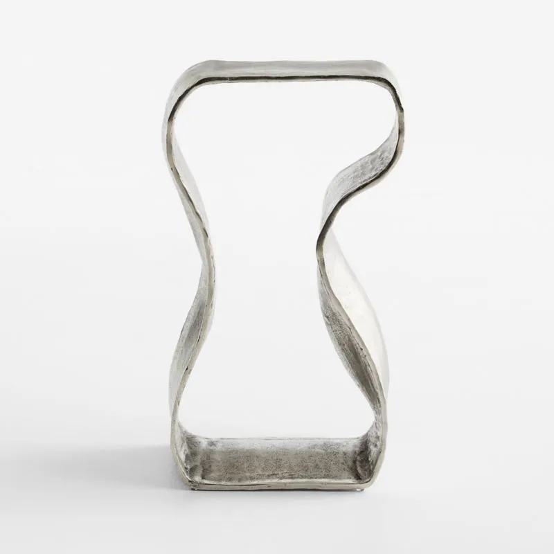 Expressionist Nickel Cast Aluminum 12" Drink Table