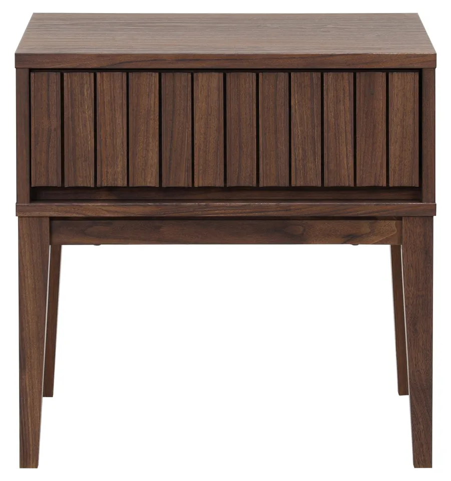 Fidia 1 Drawer Nightstand - Dark Walnut