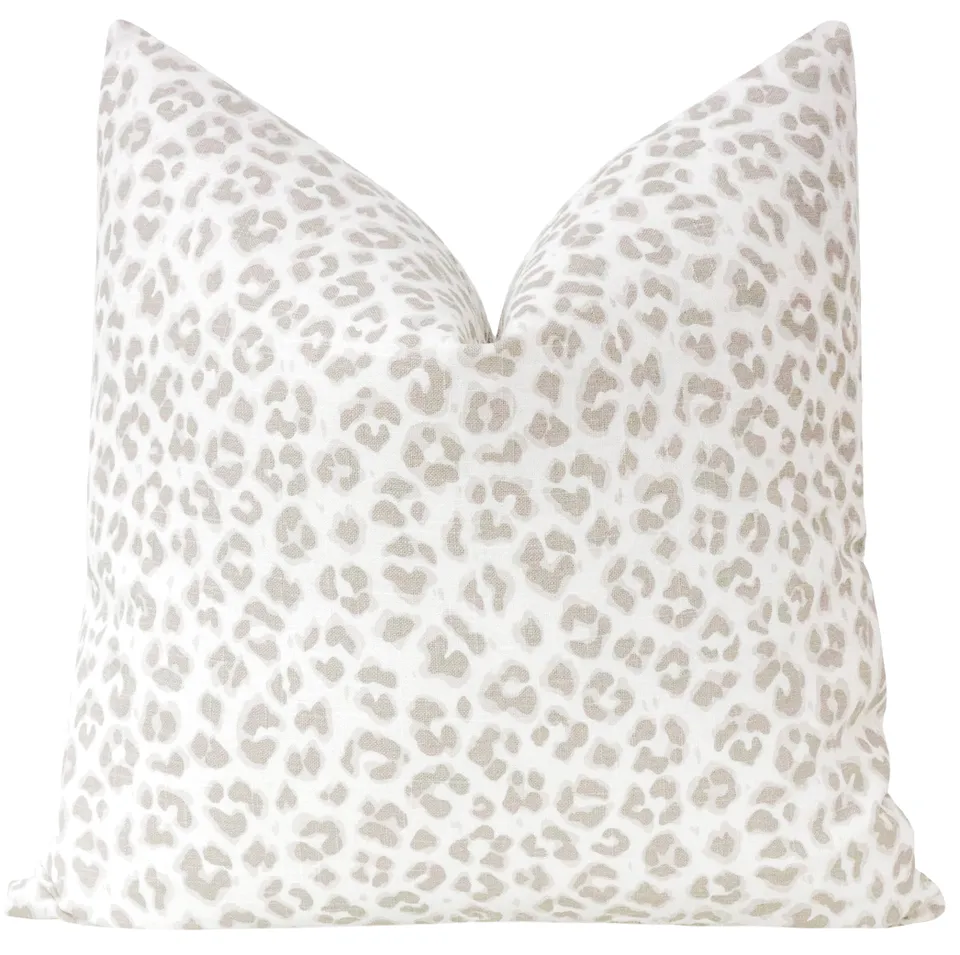 COUGAR LINEN PRINT // STONE - 20” X 26” STANDARD SHAM