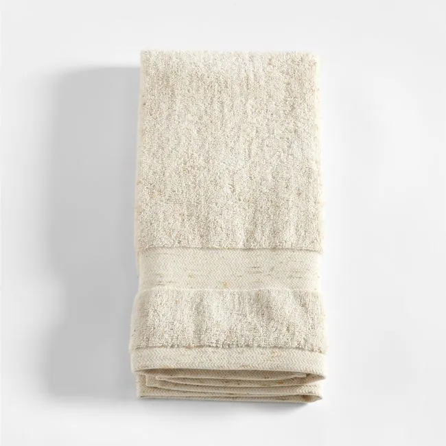Classic Organic Turkish Cotton Natural Beige Fleck Hand Towel