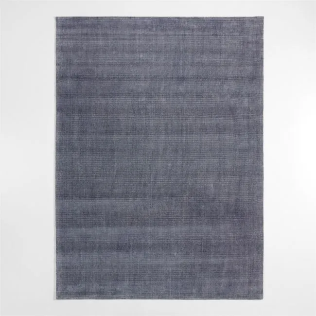 Vaughn Performance Wool-Blend Handwoven Blue Area Rug 9'x12'