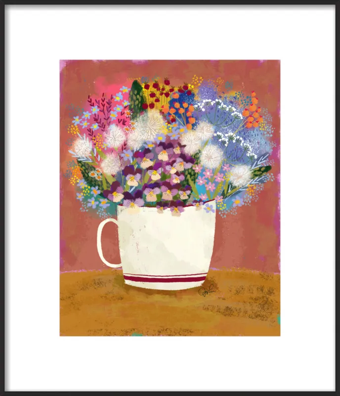 Violas in Russet by Joy Laforme for Artfully Walls