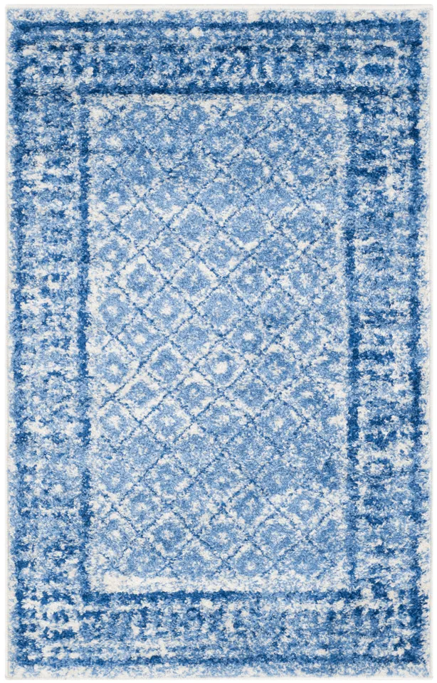 Arlo Home Woven Area Rug, ADR110D, Silver/Blue,  2' 6" X 4'