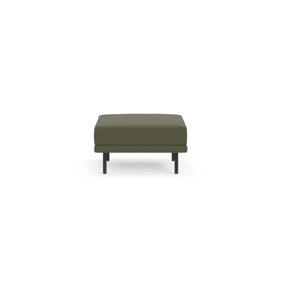 Range Ottoman - Moss Green - Performance Flatweave / Black - Metal