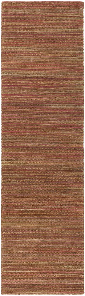 Arlo Home Hand Woven Area Rug, CAP503C, Rust,  2' 3" X 8'