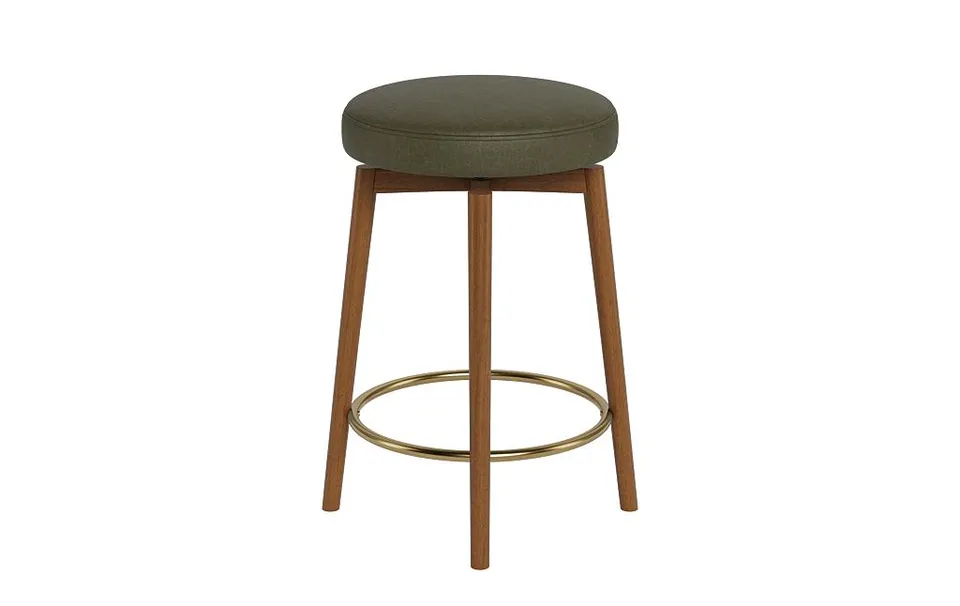 Caspine Leather Upholstered Counter Stool