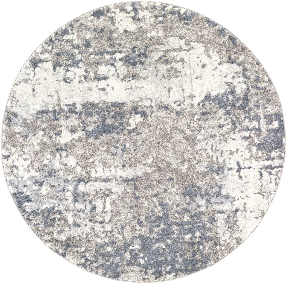 Venice Gray Indoor 5'3" x 5'3" Machine Woven Rug