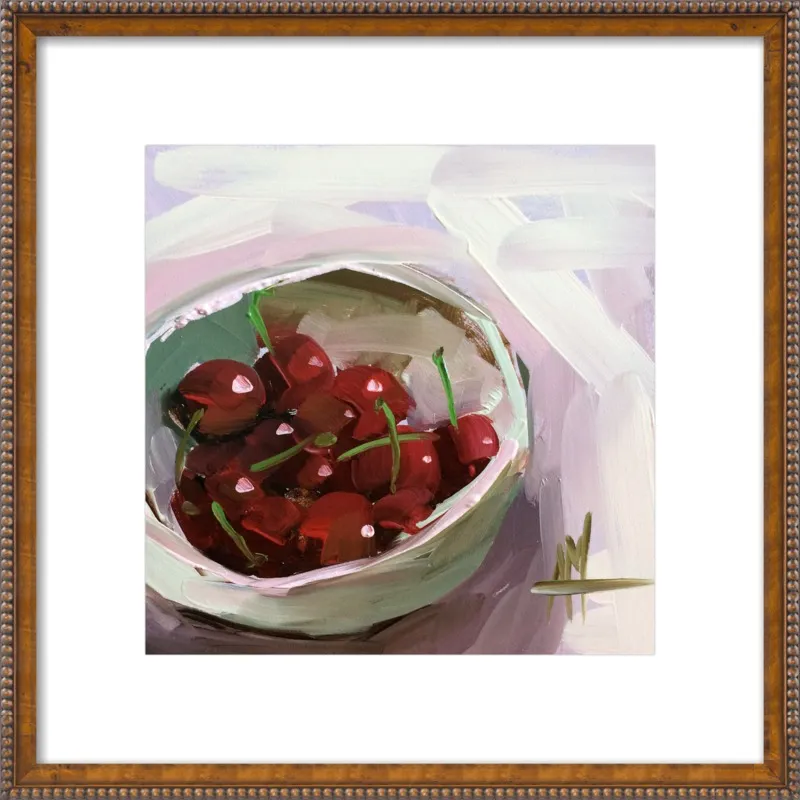 bowl of cherries no. 7 by Angela Moulton for Artfully Walls