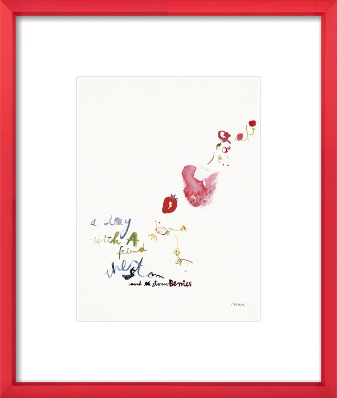 Strawberry Summer Storm by META WRABER for Artfully Walls