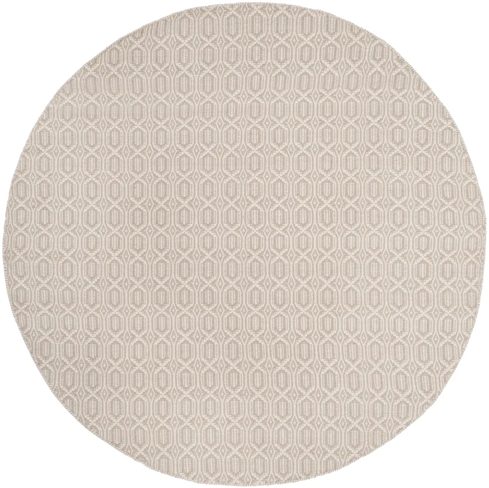 Arlo Home Hand Woven Area Rug, MTK333A, Ivory/Grey,  6' X 6' Round
