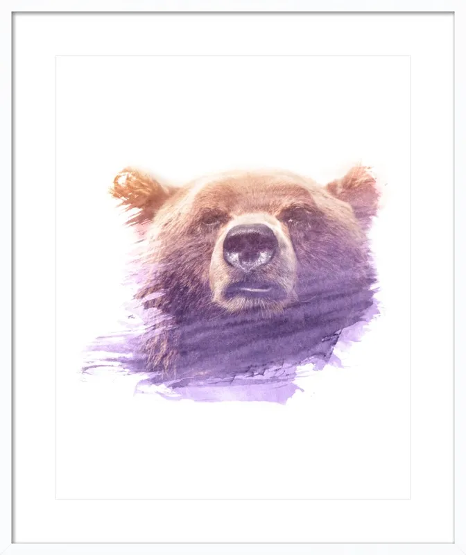 BEAR SUPERIMPOSED WATERCOLOR by Emiliano Deificus for Artfully Walls