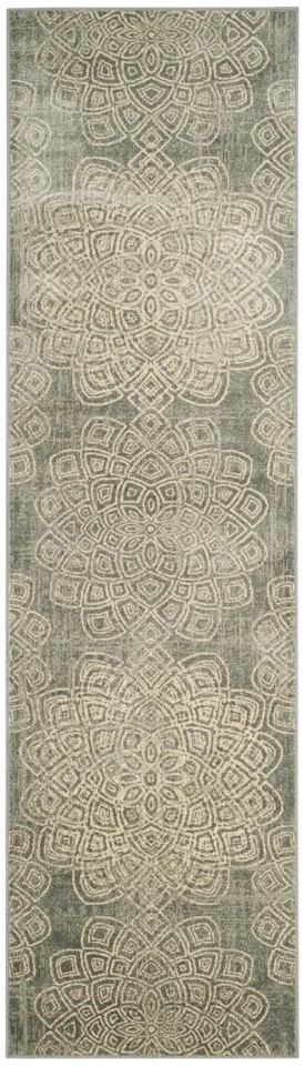 Arlo Home Woven Area Rug, CNV751-2770, Light Grey/Multi,  2' 2" X 8'