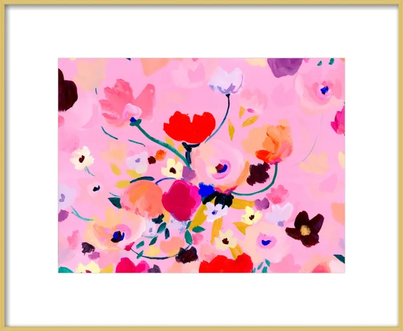 Pink Posey by KT Smail for Artfully Walls