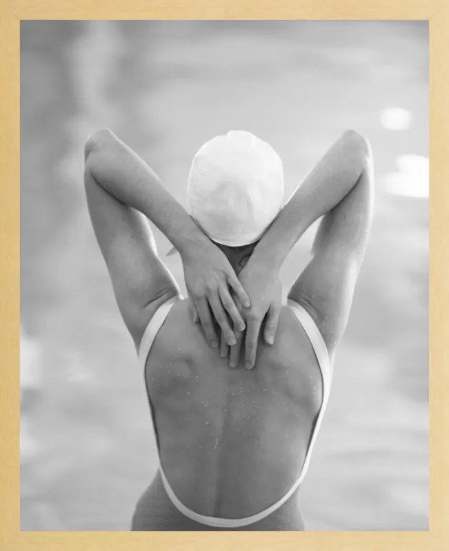 The Swimmer with a white  cap by Lucy Snowe for Artfully Walls