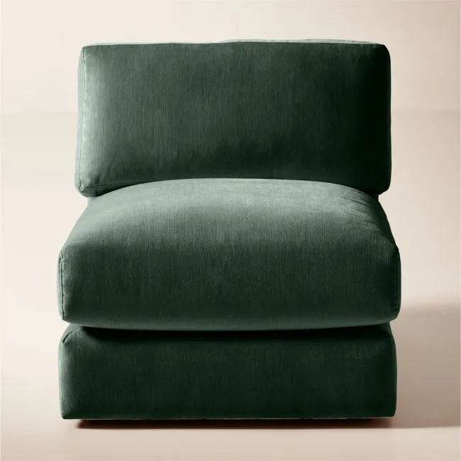 Berkeley Jade Performance Velvet Armless Chair