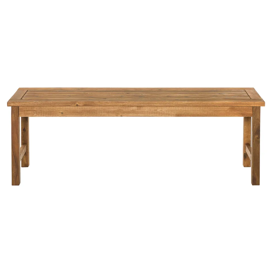 Acacia Wood Outdoor Patio Bench - Brown