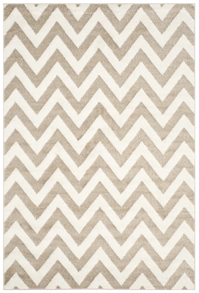 Arlo Home Indoor/Outdoor Woven Area Rug, AMT419S, Wheat/Beige,  6' X 9'