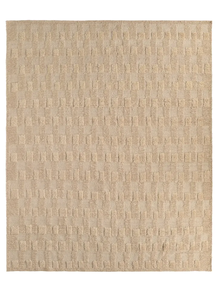 Mahika LYA02 Handwoven Solid Ivory/Gray Area Rug (10'X14')