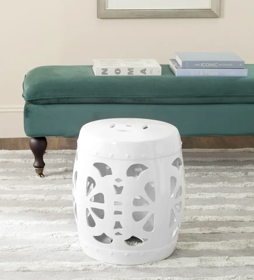 Stencil Blossom Garden Stool - White
- Safavieh