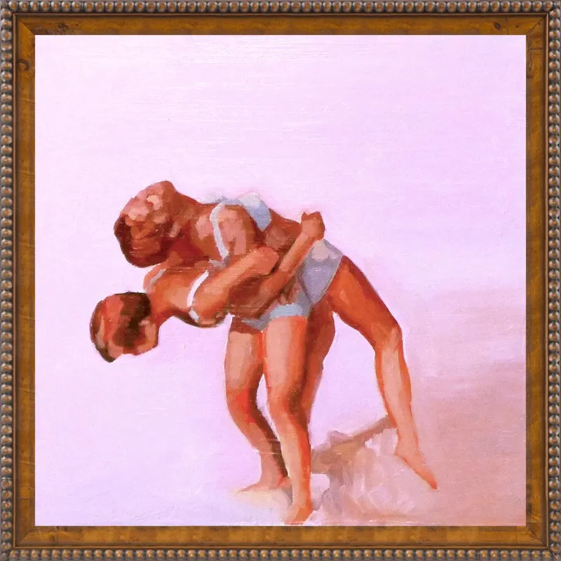wrestling by Mary Sinner for Artfully Walls