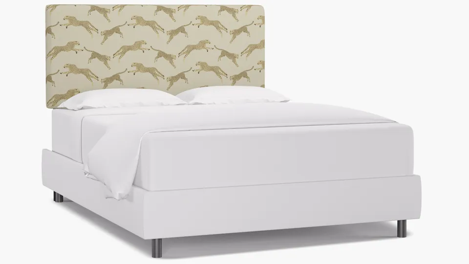 Square Back Headboard, Desert Cheetah, Queen