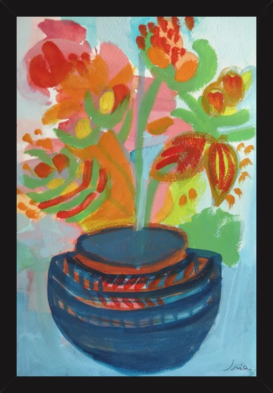 Red Flowers by Iria Fernandez Alvarez for Artfully Walls