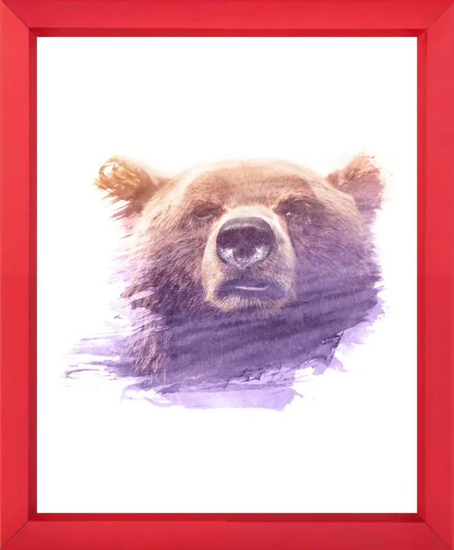 BEAR SUPERIMPOSED WATERCOLOR by Emiliano Deificus for Artfully Walls