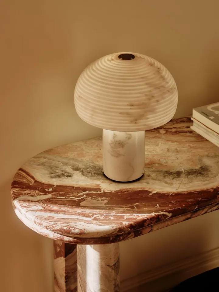 Harlow Portable Lamp, Alabaster