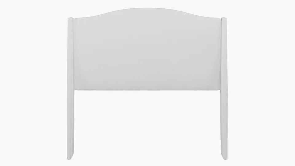 Classic Wingback Headboard, White Twill, Full