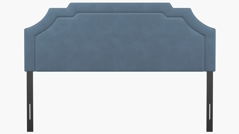 Art Deco Headboard, Ocean Classic Velvet, King